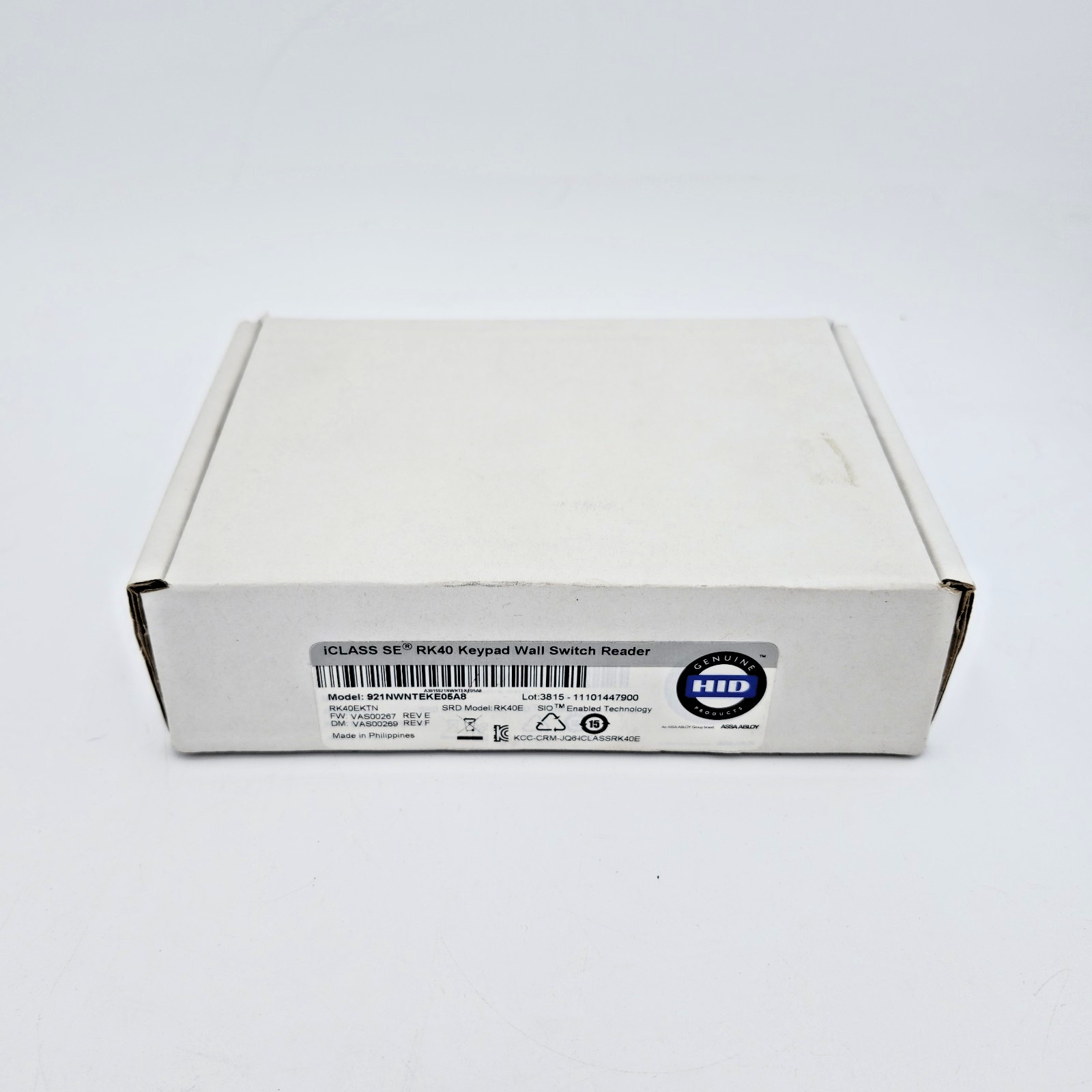 HID iCLASS SE RK40 Keypad Wall Switch Reader 921NWNTEKE05A8 New Open Box