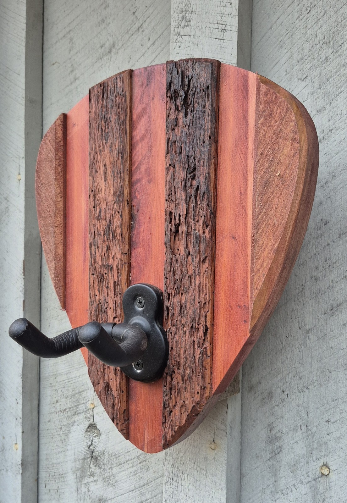 Guitar Pick, Guitar Wall Hanger, Guitar Wall Mount, Poplar and Red Cedar