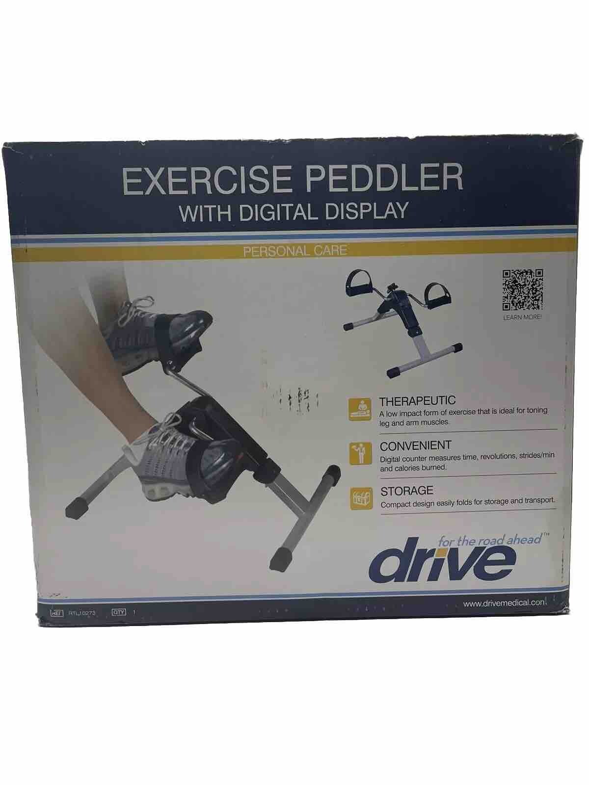 Drive Medical RTL10273 Deluxe Folding Exercise Peddler with Electronic Display