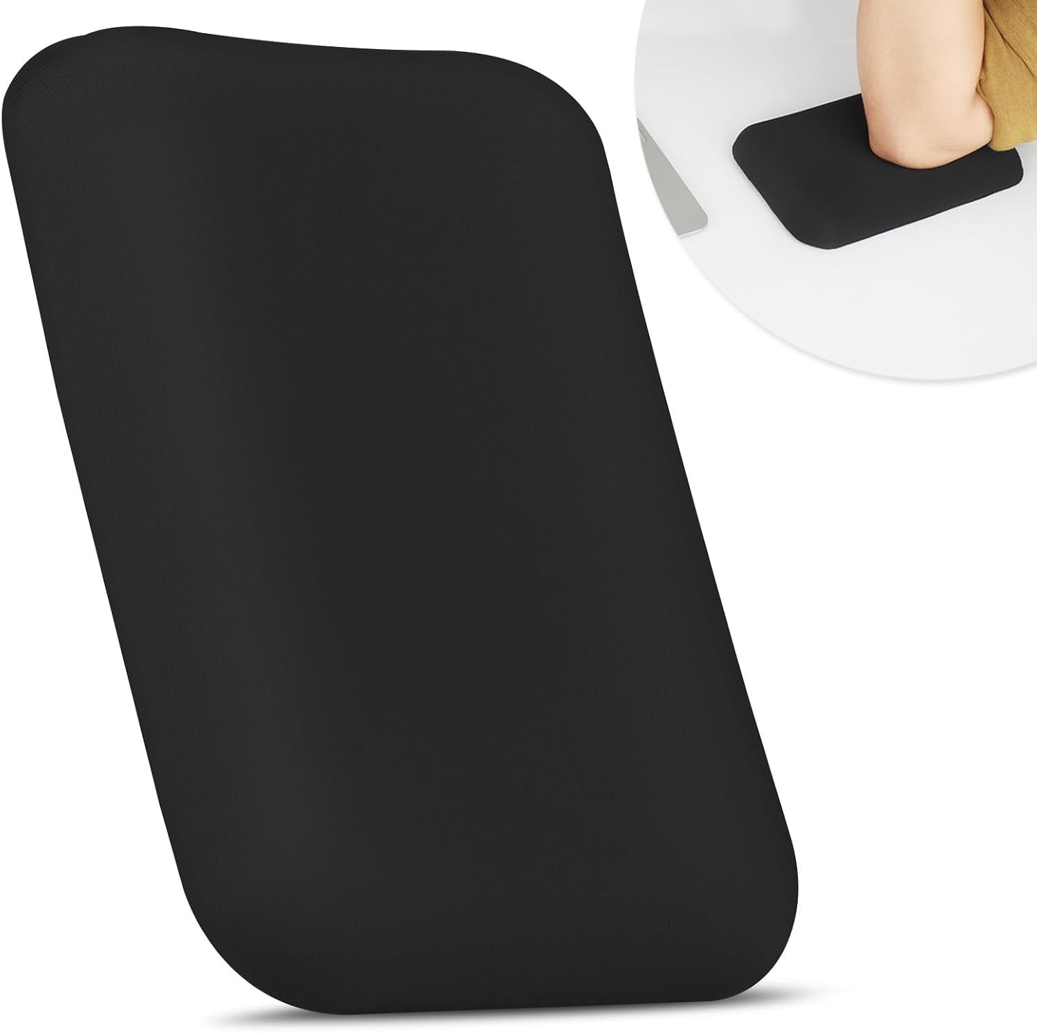 Elbow Rest Pads for Desk, Black Ergonomic Arm Rest Pads | Memory Foam & Non-Slip