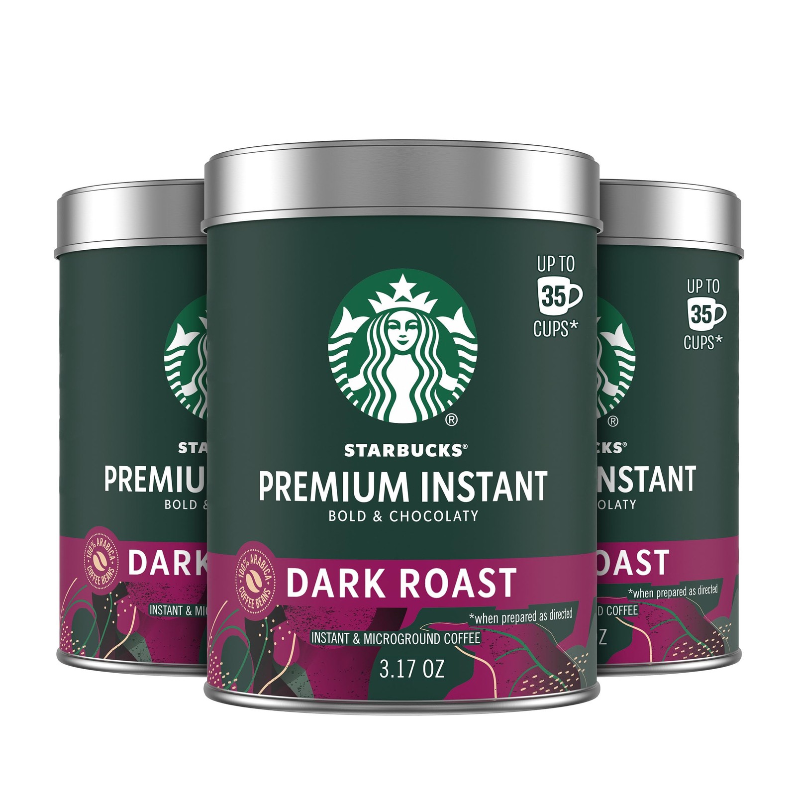 Starbucks Premium Instant Coffee, Dark 3.17 Ounce (Pack of 3), Roast