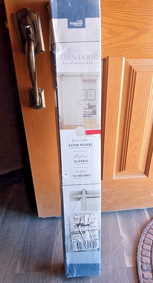 72" National Hardware Barn Door Kit Classic Satin Nickel for One Interior Door🤠