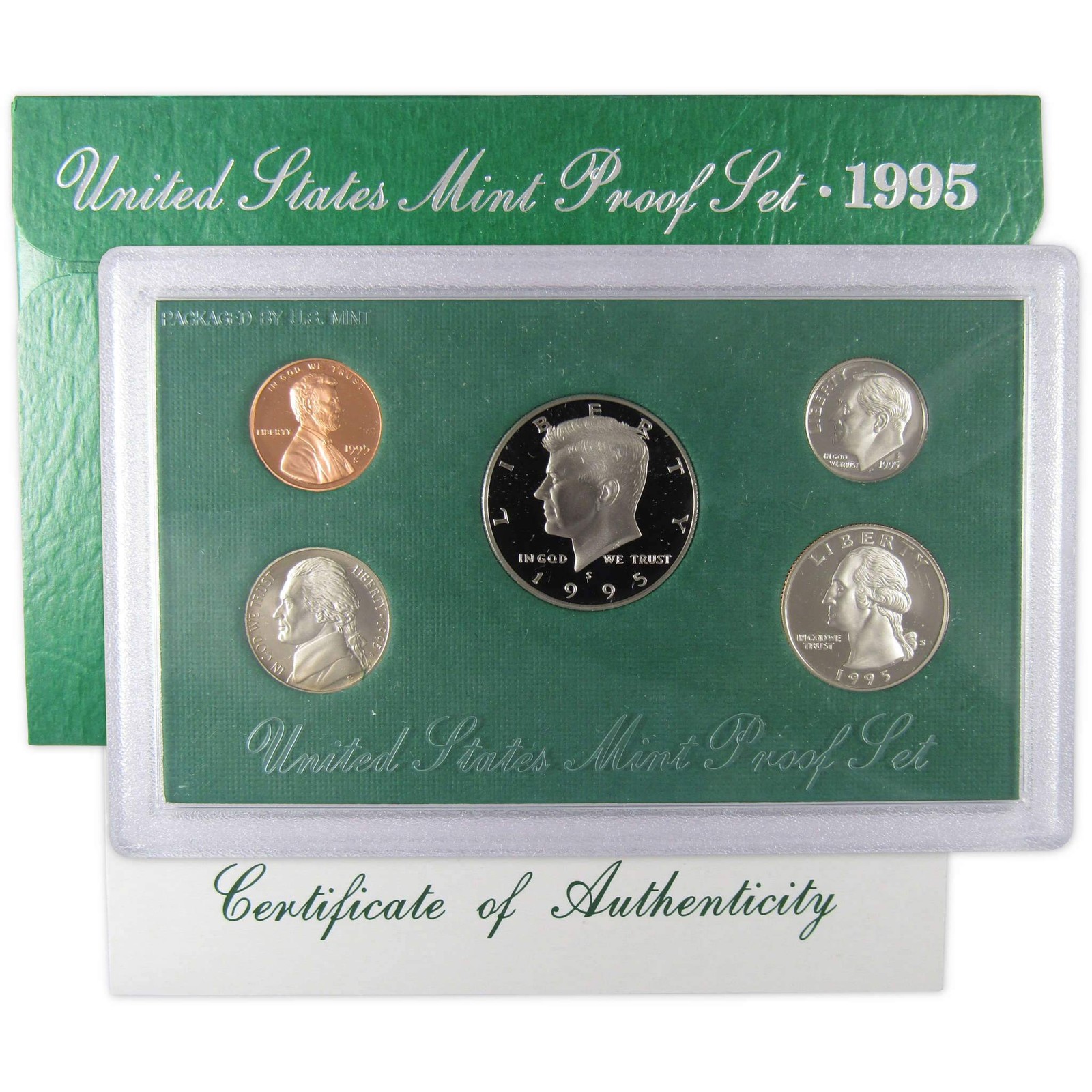 1995 Clad Proof Set U.S. Mint Original Government Packaging OGP COA