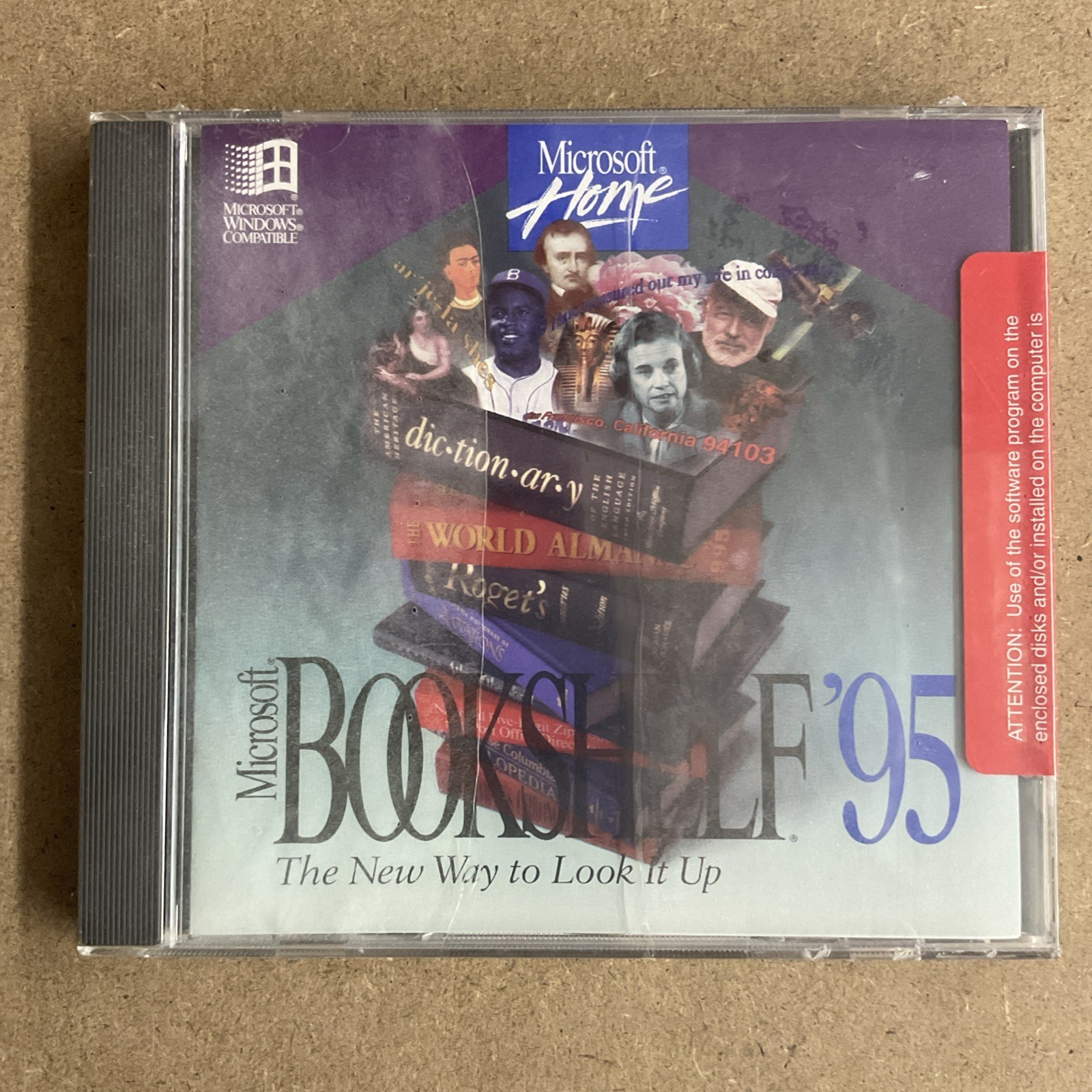 Microsoft Bookshelf '95 Multimedia Reference Library PC CD-Rom NEW Software 1995