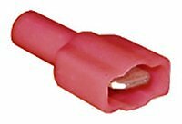 3M Nylon Fully Insulated Male Spade Connectors 22-18 Gauge (Red) - 100 Pack
