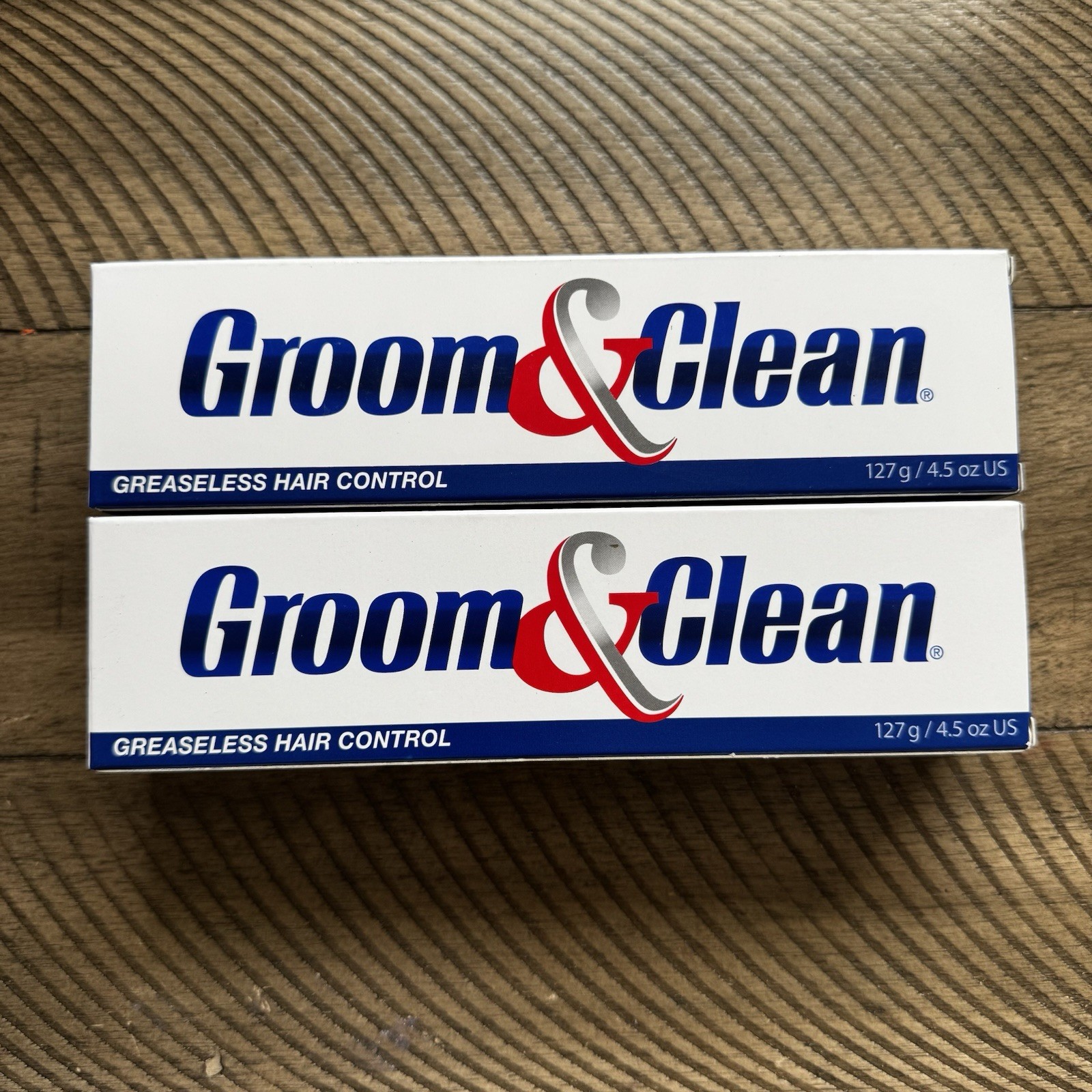 Groom and Clean Greaseless Hair Control 4.5 Oz Tube Box 2 PACK NEW