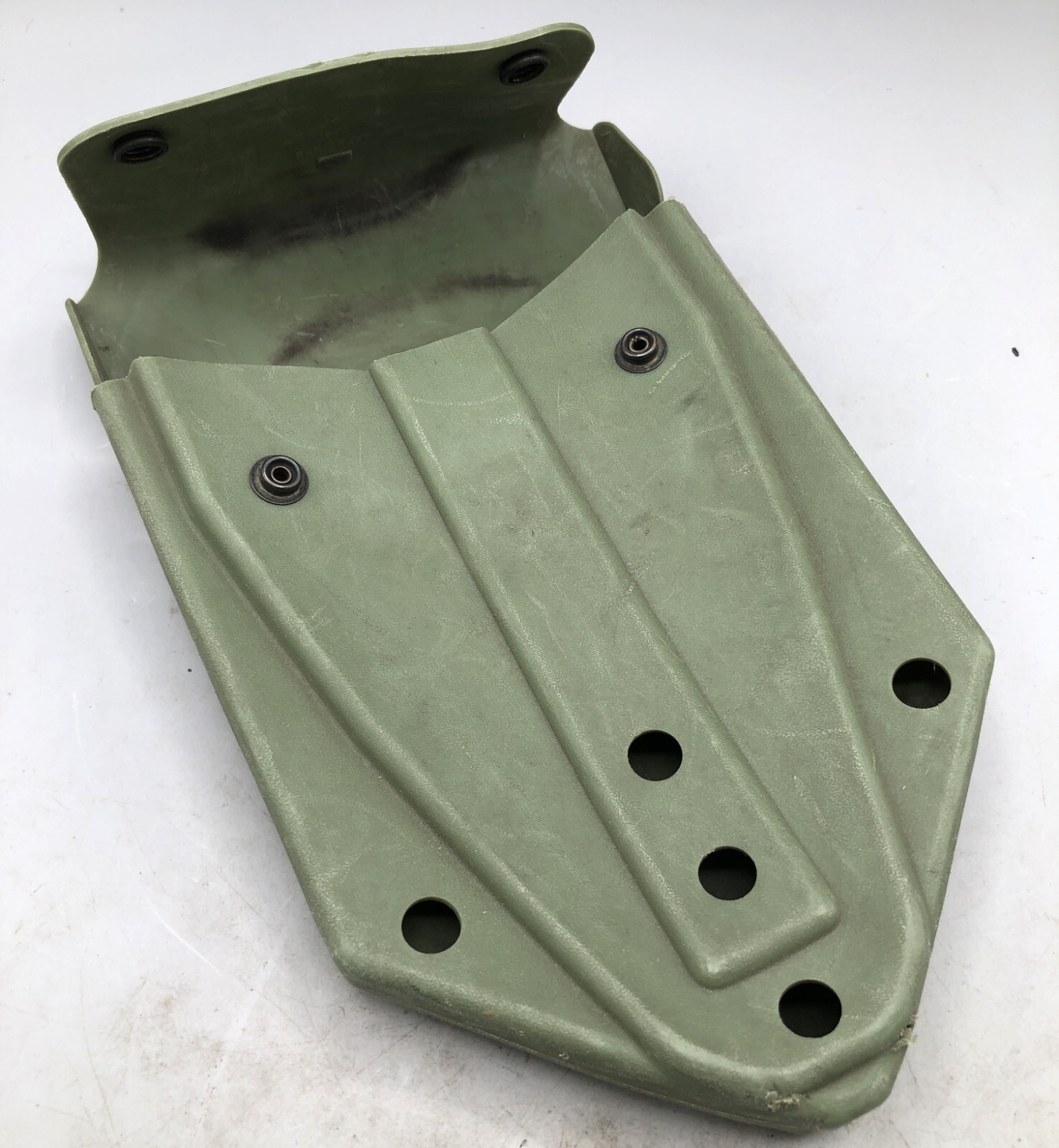 US MILITARY ENTRENCHING E-TOOL SHOVEL OD CARRIER POUCH COVER ALICE CLIPS