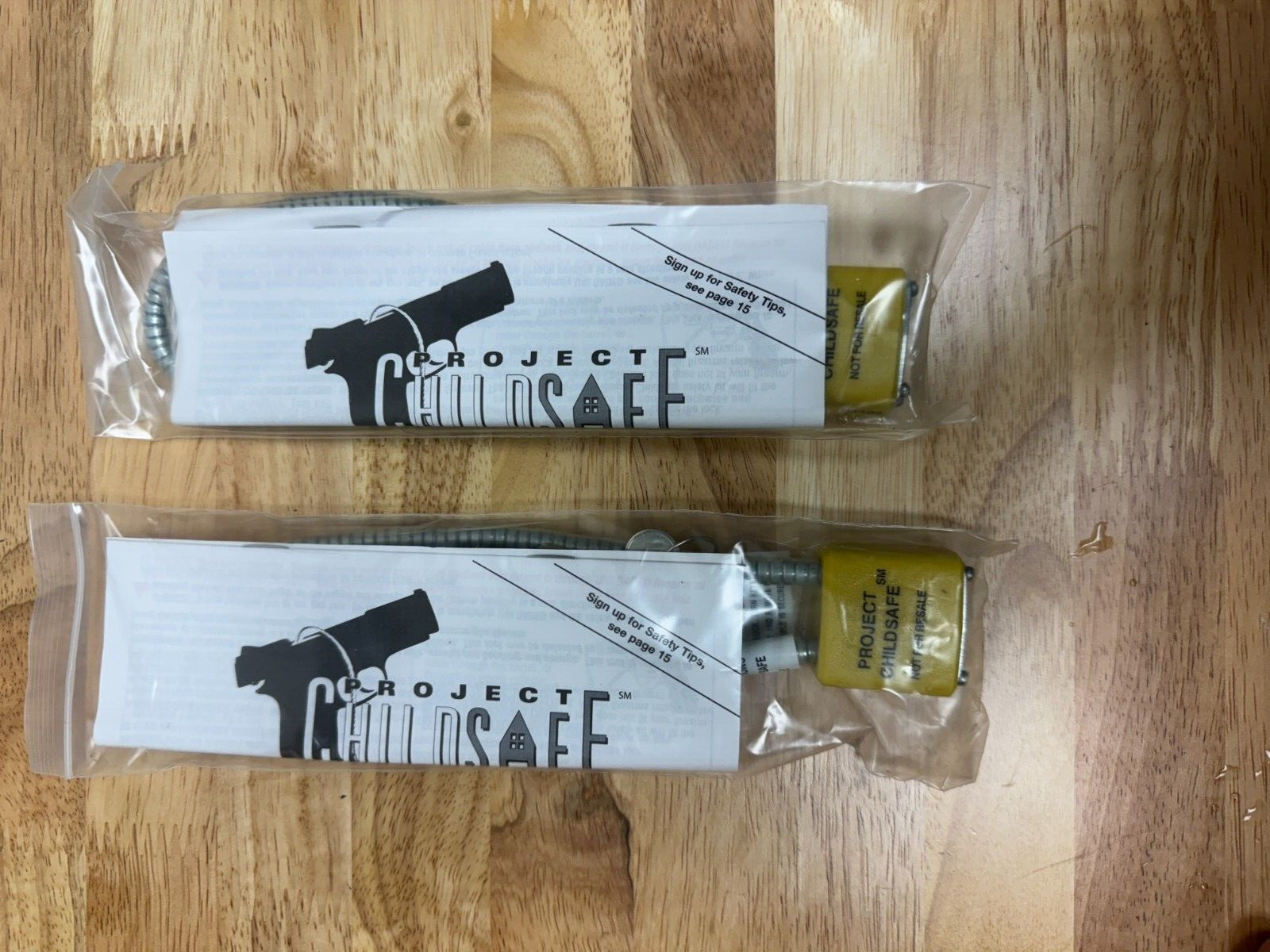 Project Child Safe Cable Gun Lock with 2 Keys New in Original Package - Set of 2