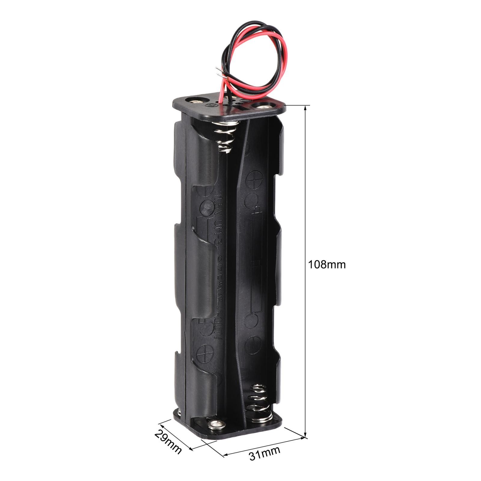 Battery Case Storage Box 8 Slots x 1.5V 2-Wire Lead for 8 x AA Battery