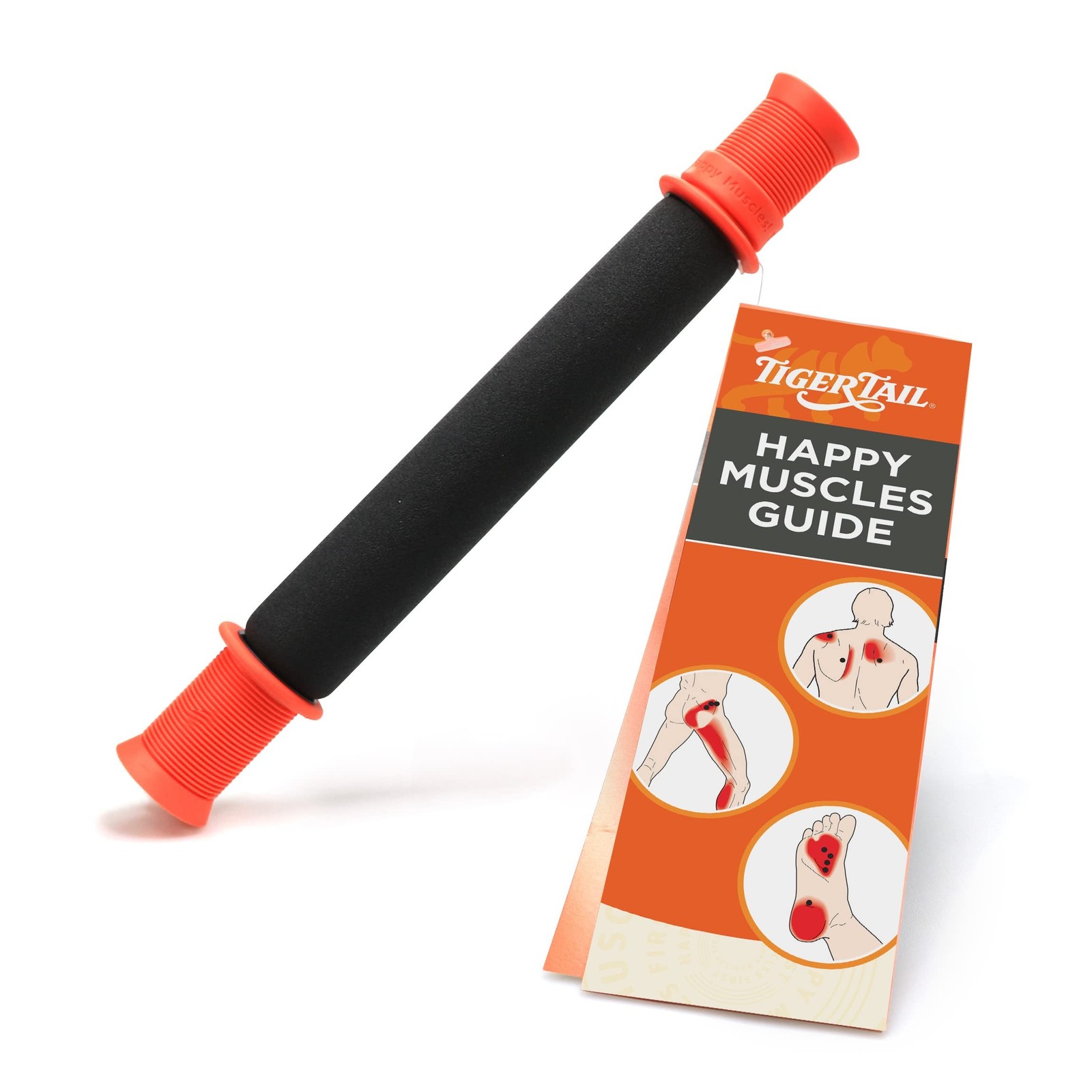 Tiger Tail 11in Massage Stick Portable Roller, Handheld, Deep Tissue Foam Rol...