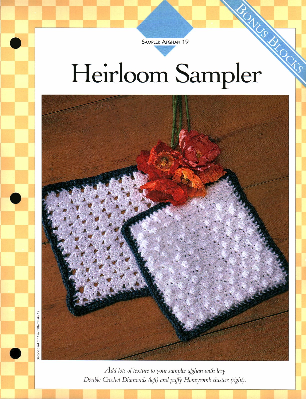 Heirloom Sampler 19 - Sampler Afghan 19 | Vanna Crochet Faves 85190-B