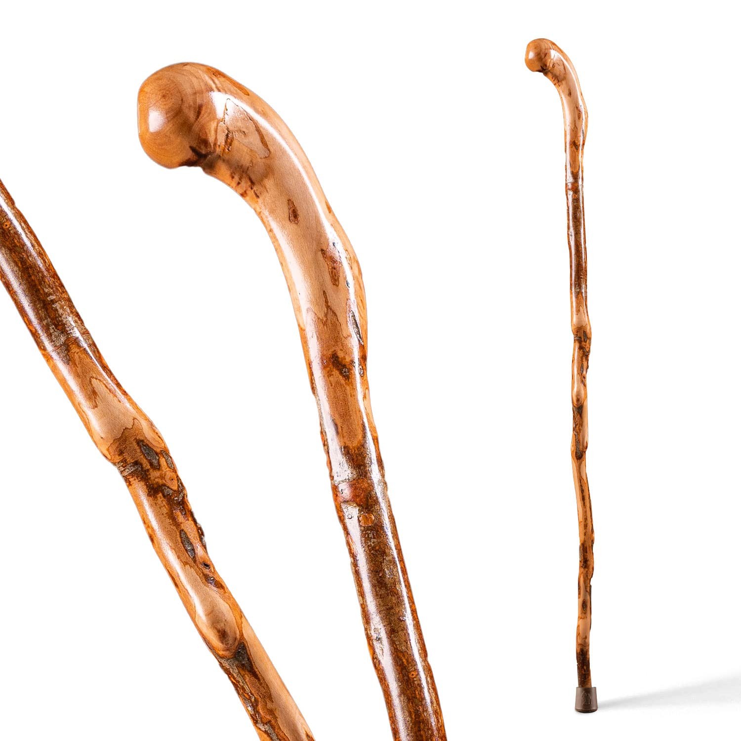Walking Cane Hardwood Rustic Root Handle 37 Inch Brazos Made USA Knob Style