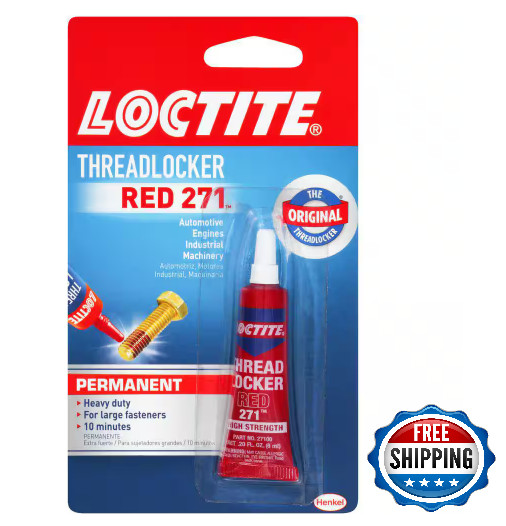 Loctite Threadlocker 271 Red Permanent Nut and Bolt Adhesive 0.20 oz. (each)
