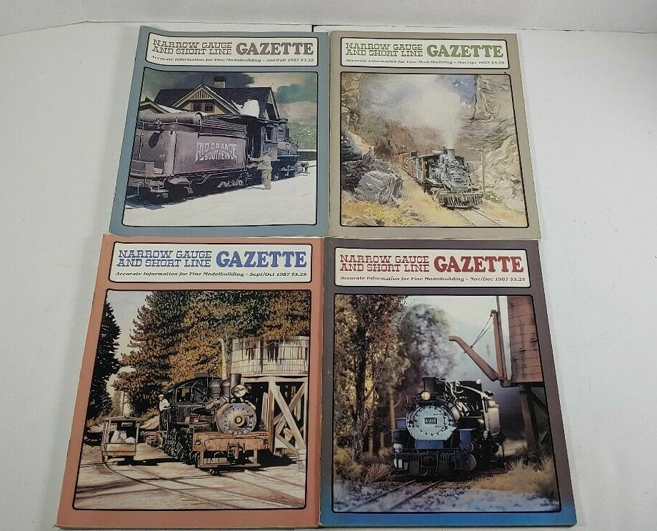 Narrow Gauge And Short Line Gazzette Lot Of 4 1987 Modelbuilding Magazines