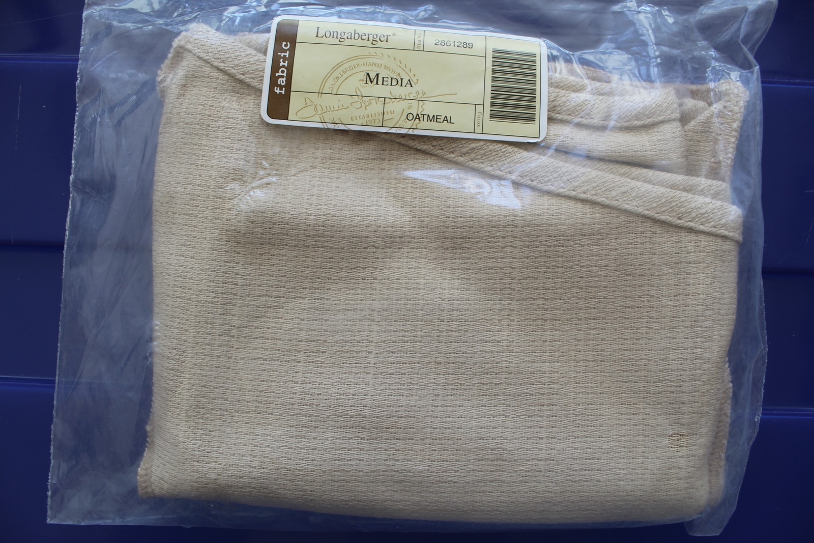 Longaberger Oatmeal Solid Media Basket Over the Edge Liner #2861289 - NEW