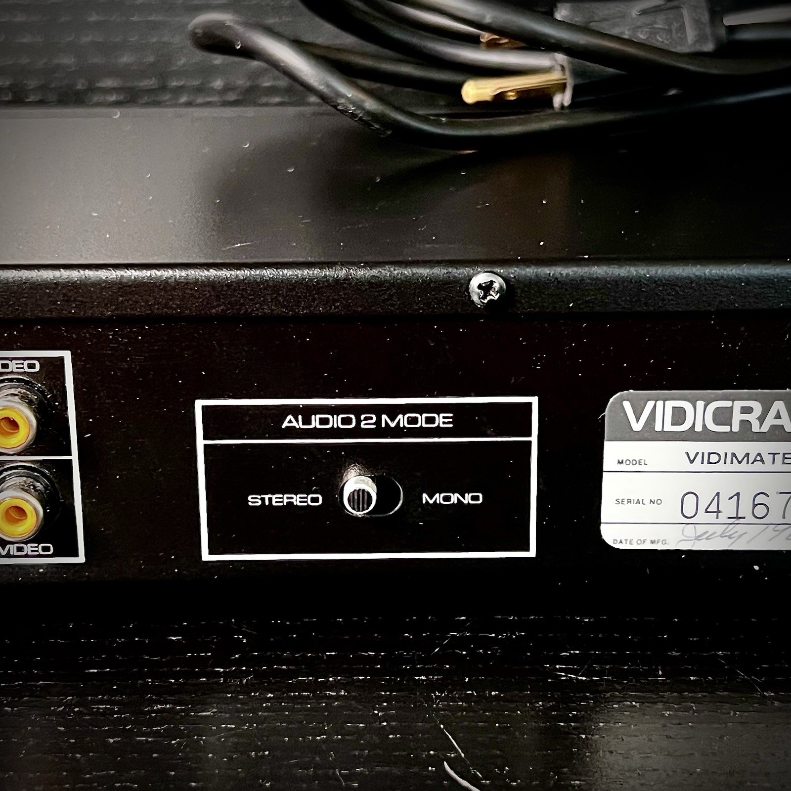 VIDICRAFT VidiMate Digital Stabilizer Opticon Processing July 1988 VDM-100