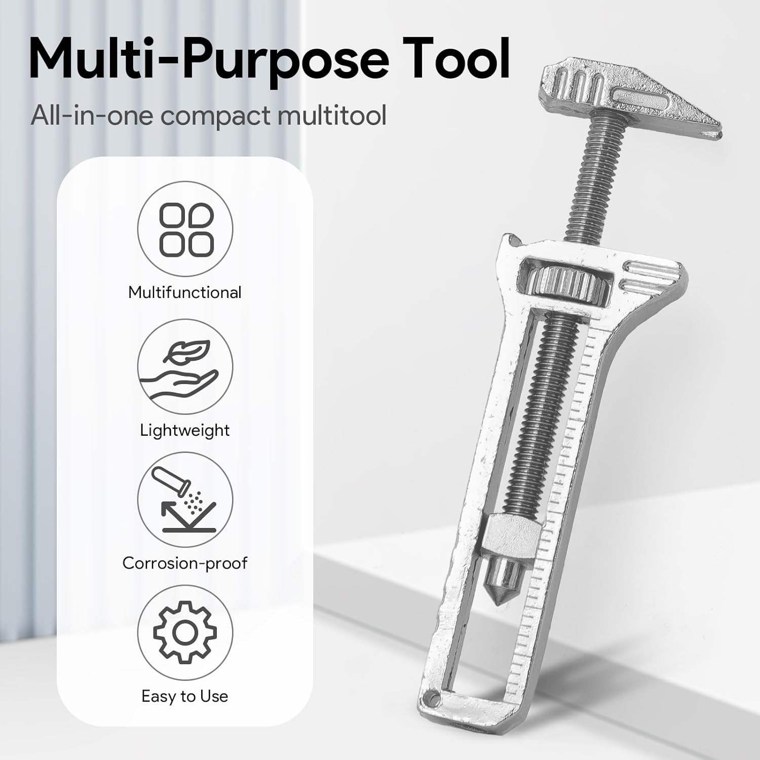 2Pcs Compact Titanium Multitool Alloy Everyday Multi Functional Wrench Spanner
