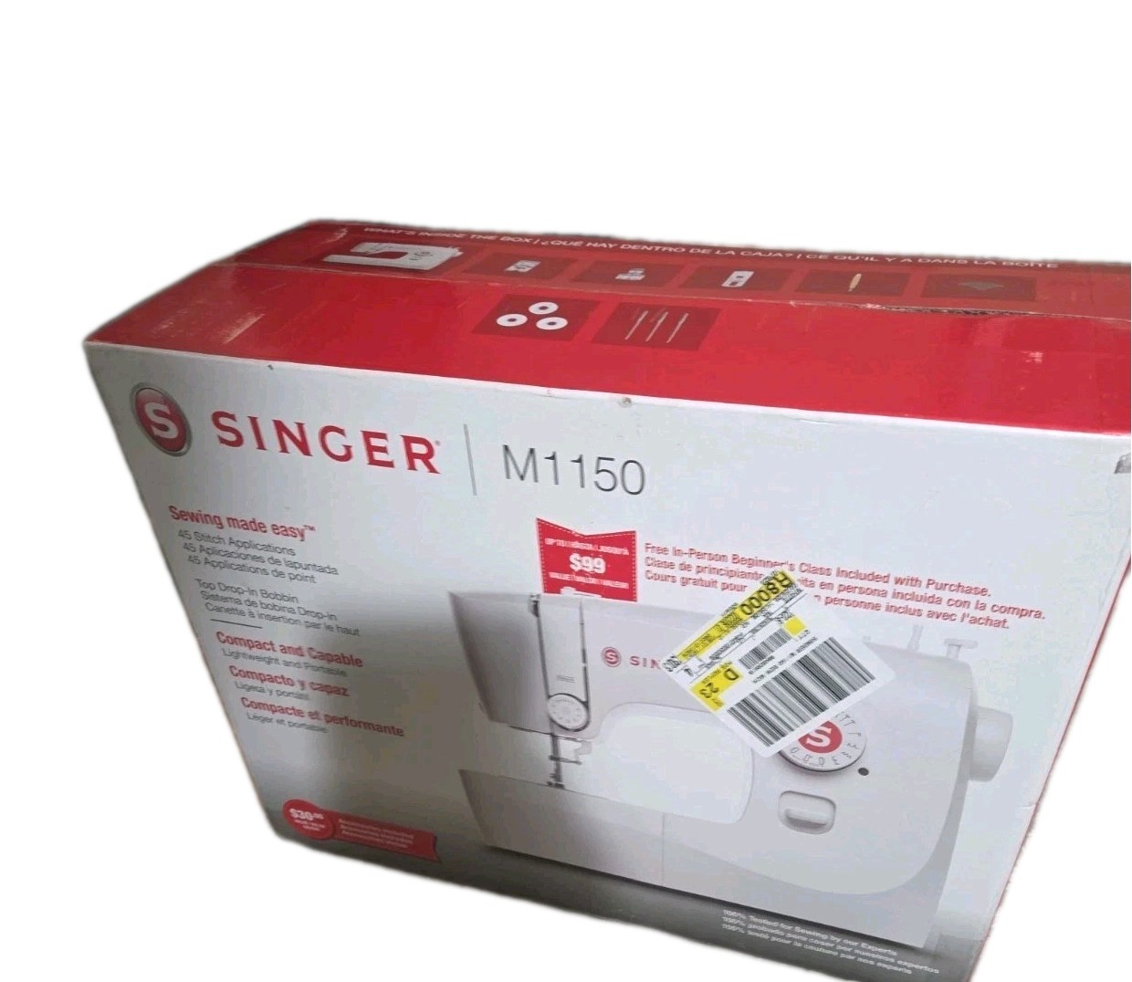 Singer M1150 Lightweight & Portable Sewing Machine With 45 Stitch Applications