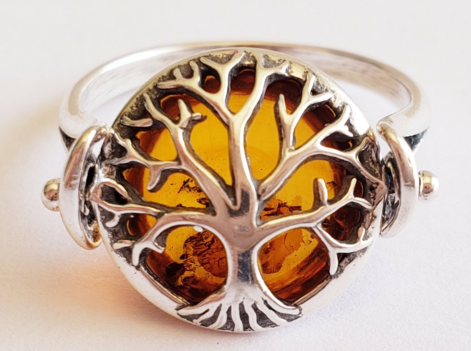 BALTIC AMBER 100% 925 STERLING SILVER RING GORGEOUS NATURAL Amber 2.8gr SZ 8.75