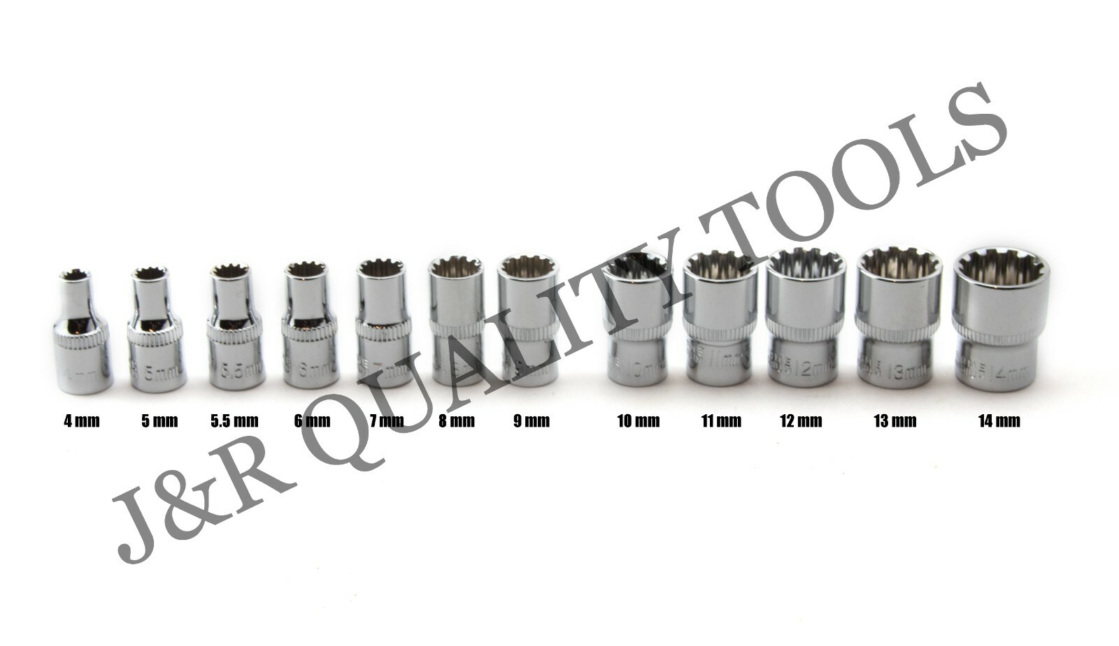 1/4" Dr. Penta-Spline Socket Set (SAE, Metric, Torque)