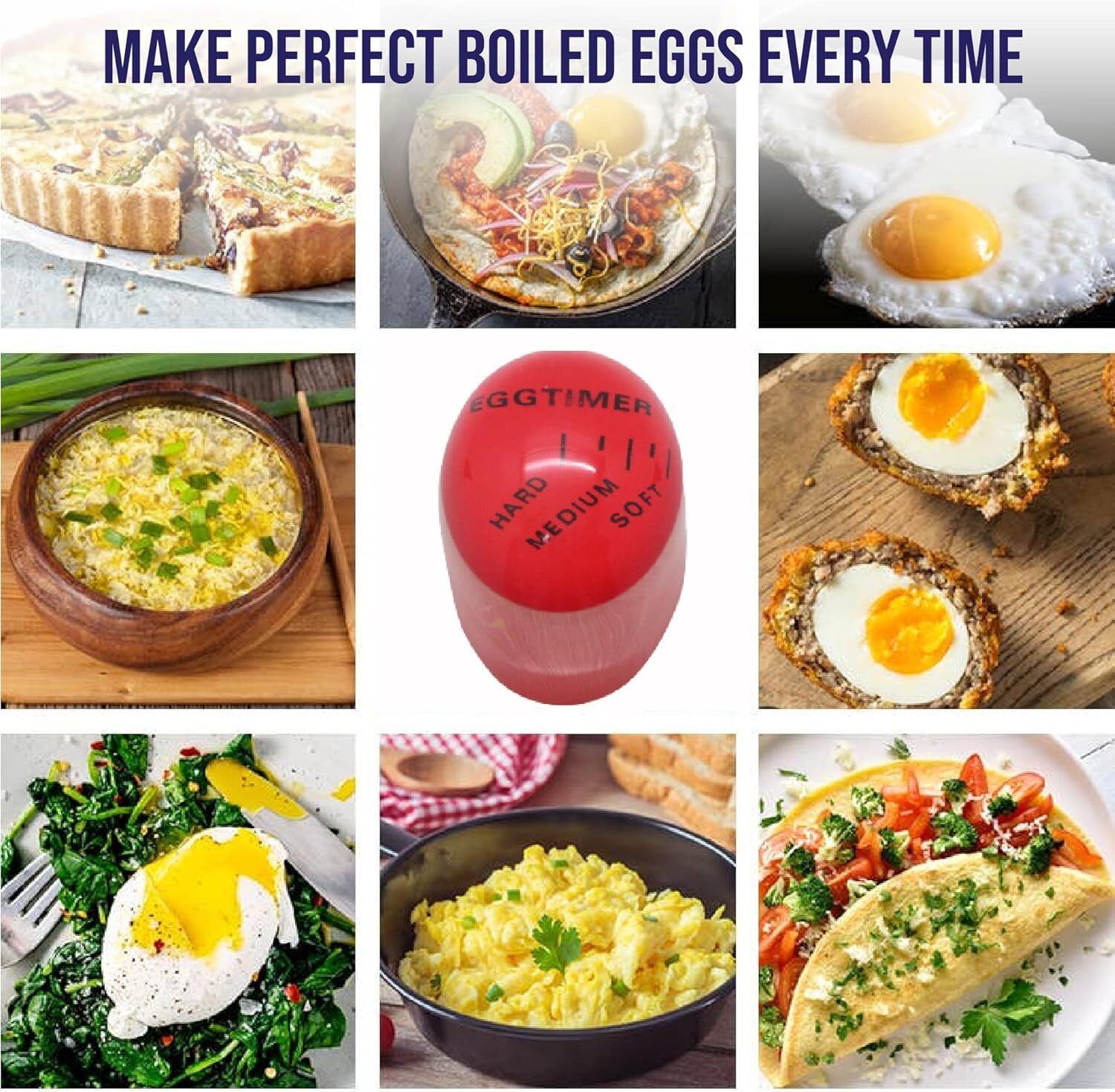 Egg Timer For Boiling Eggs (Pack Of 2) - Color Changing Indicator