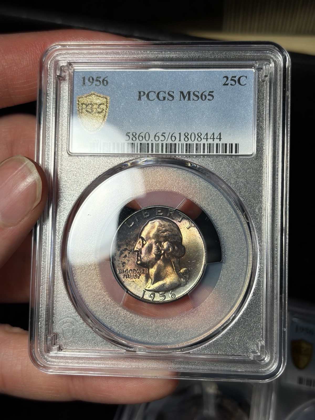 1956 US Mint Set 18 Coin Fully PCGS Graded Rainbow Toned WOW Original