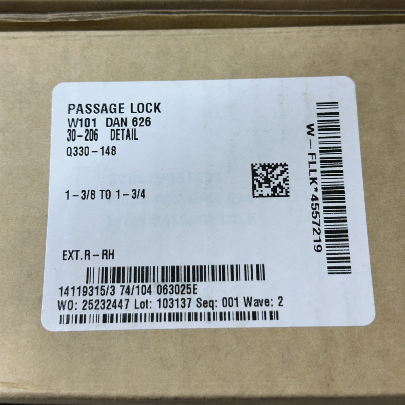 Falcon Passage W101 Dan 626 Lock 30-206