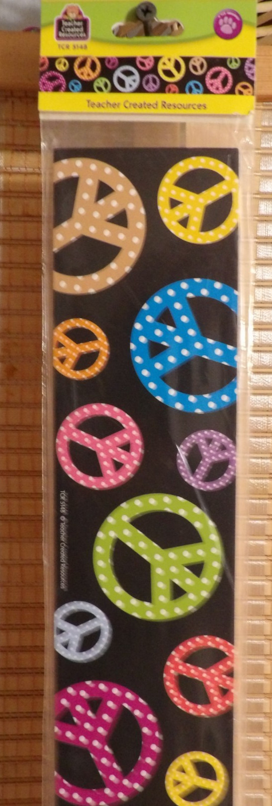 Teacher Created Resources Peace Signs 3"x35" Border = 35 Feet - TCR 4603