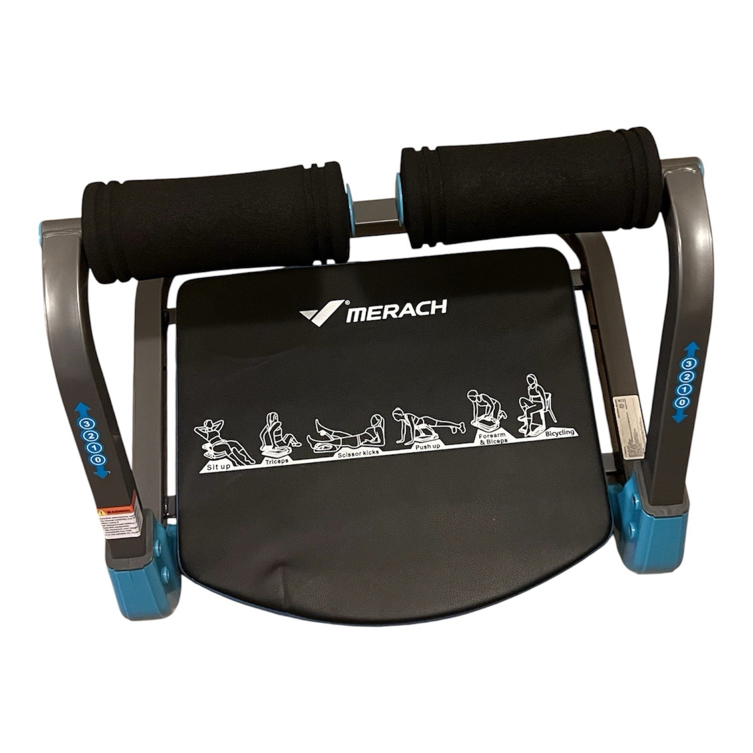 MERACH Adjustable Abdominal Exerciser Core Trainer, Foam Handles, Black/Gray/Bl…
