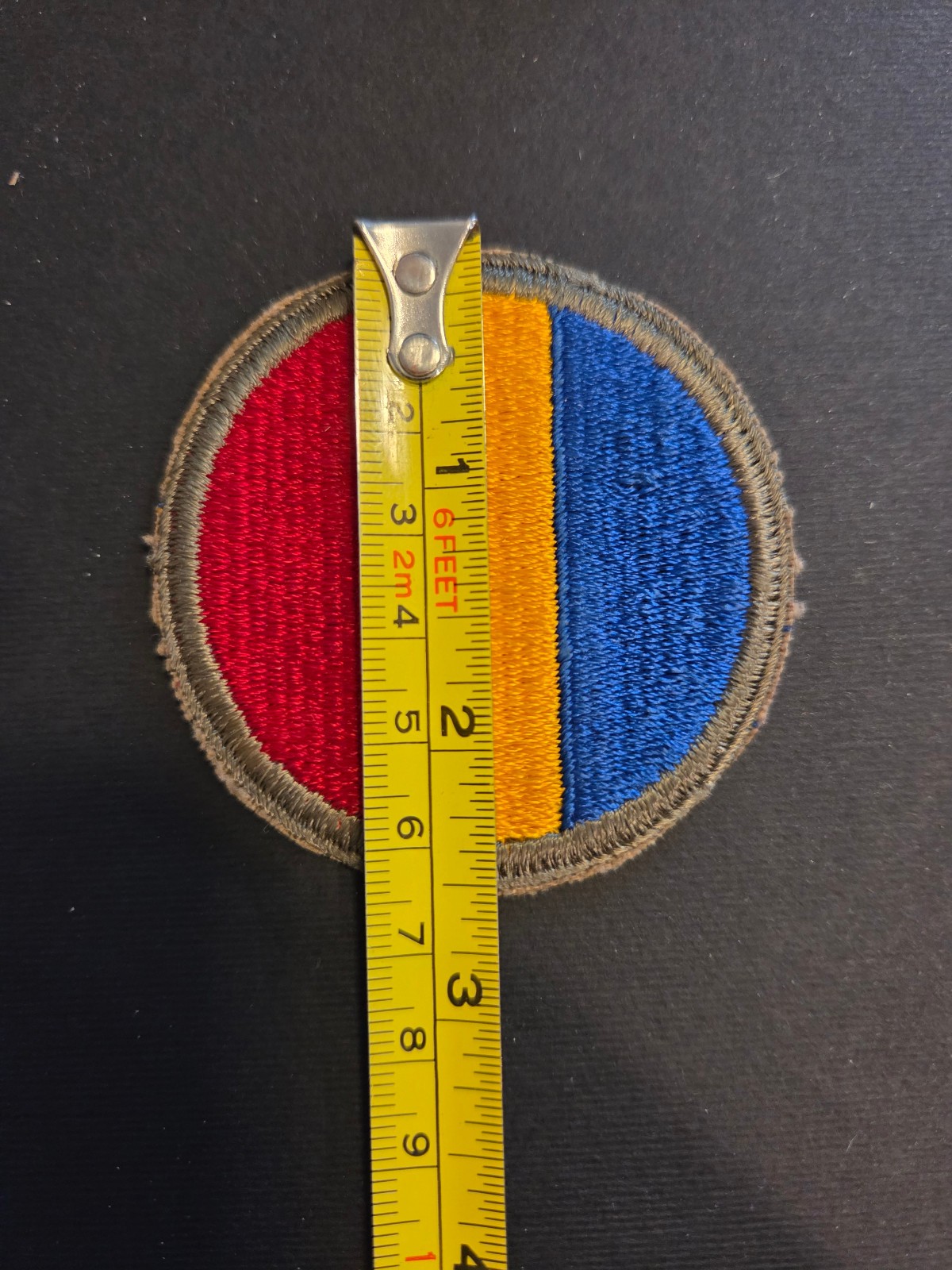 US Army Replacement and School Command SSI patch cut edge WWII WW2