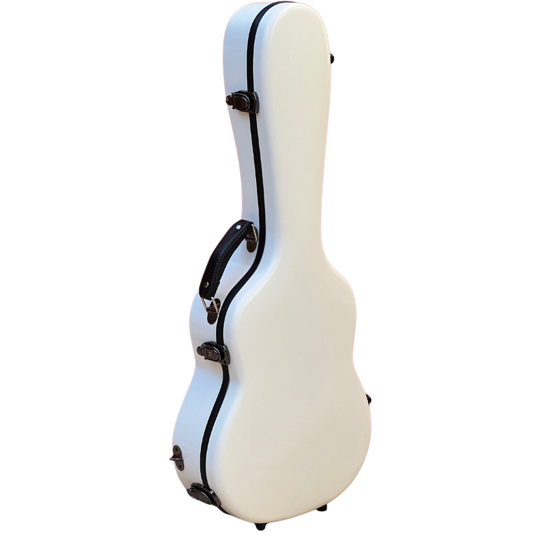 1/2 Size Classical Guitar Case Hard Shell Fiberglass White