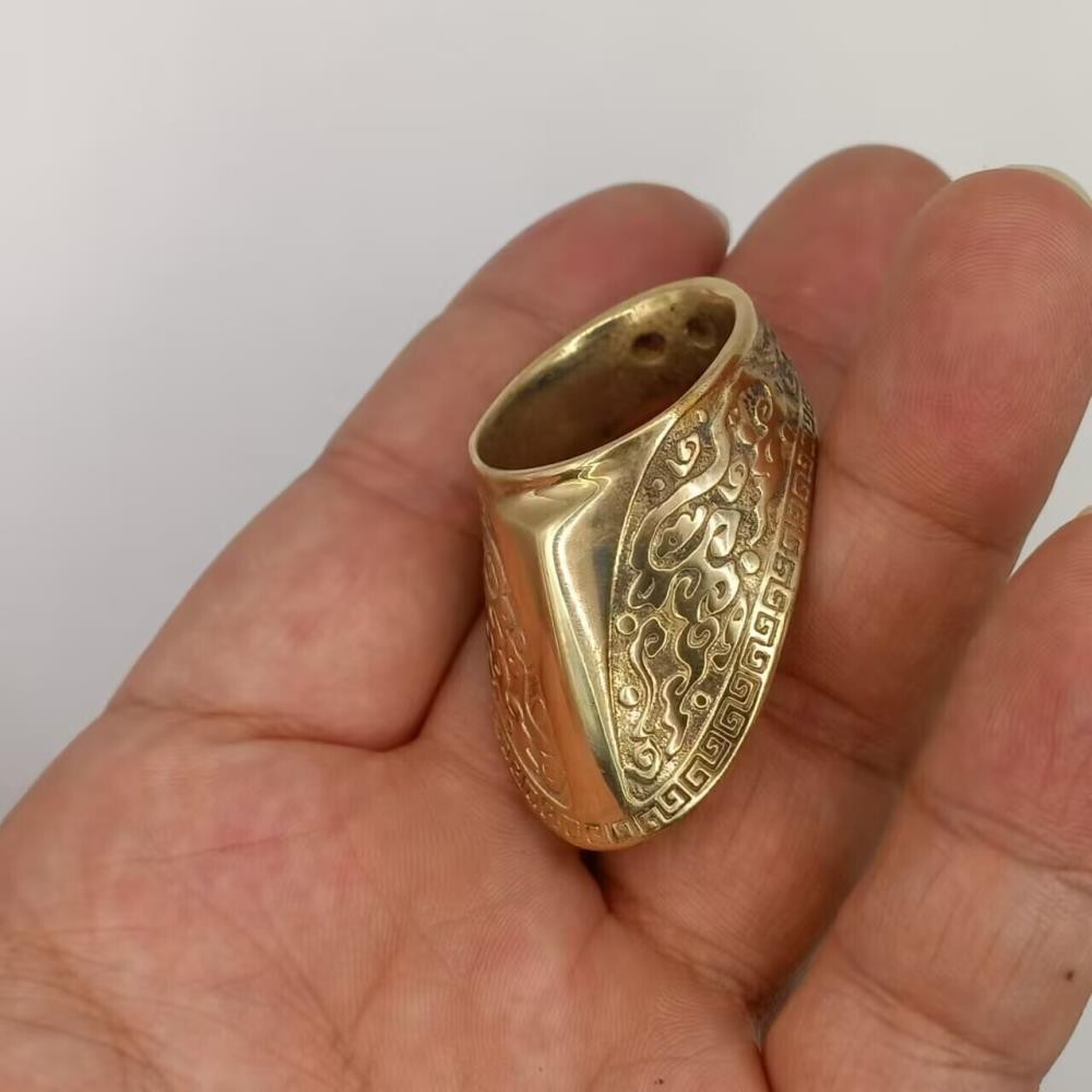 Engraved Archery Thumb Tibetan Banzhi Ring Archery Gear Protection Banzhi New [