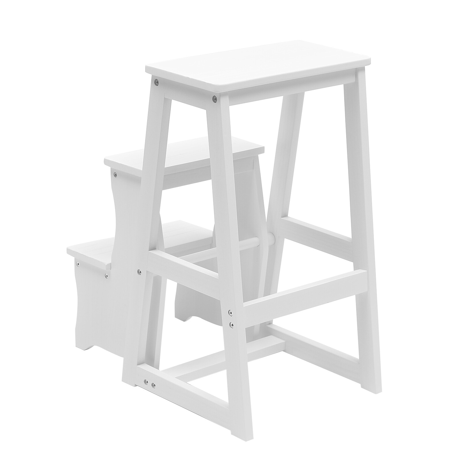 Folding Library Ladder Chair, Lightweight Portable Multifunctional Step Stool