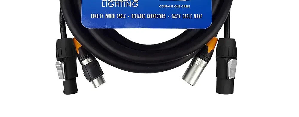 Blizzard DMX5PCT-25 Combo PC True1 Compatible 14 AWG+ 5 pin DMX  25' length