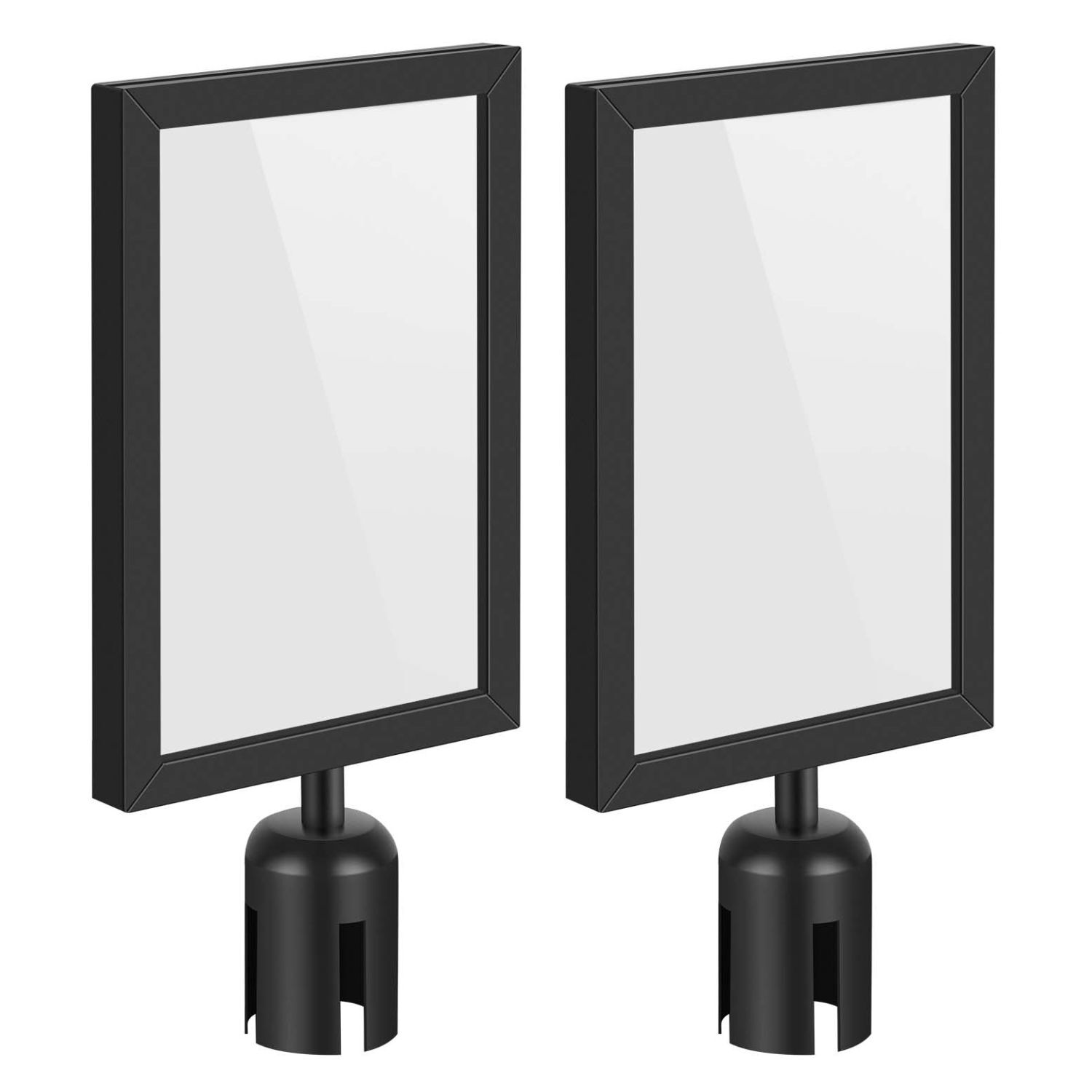 Stanchion Sign Holder Retractable Topper 2.36" Dia (8.5" x 11" A4) Portrait