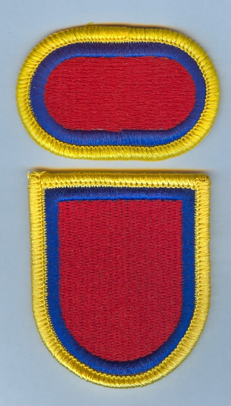 Army Beret Flash & Background Oval (F&O) Set - 127th ENGINEER BATTALION