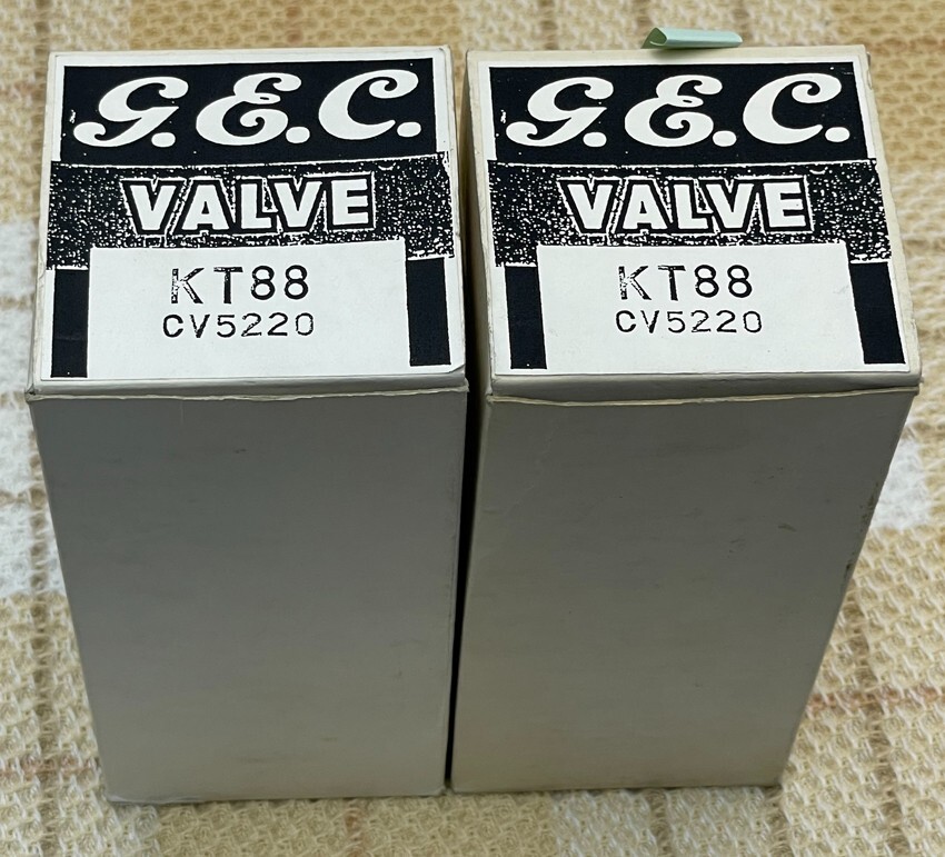 GEC KT88 Tube Vacuum PAIR USED JAPAN UK british vintage audio amplifier analog