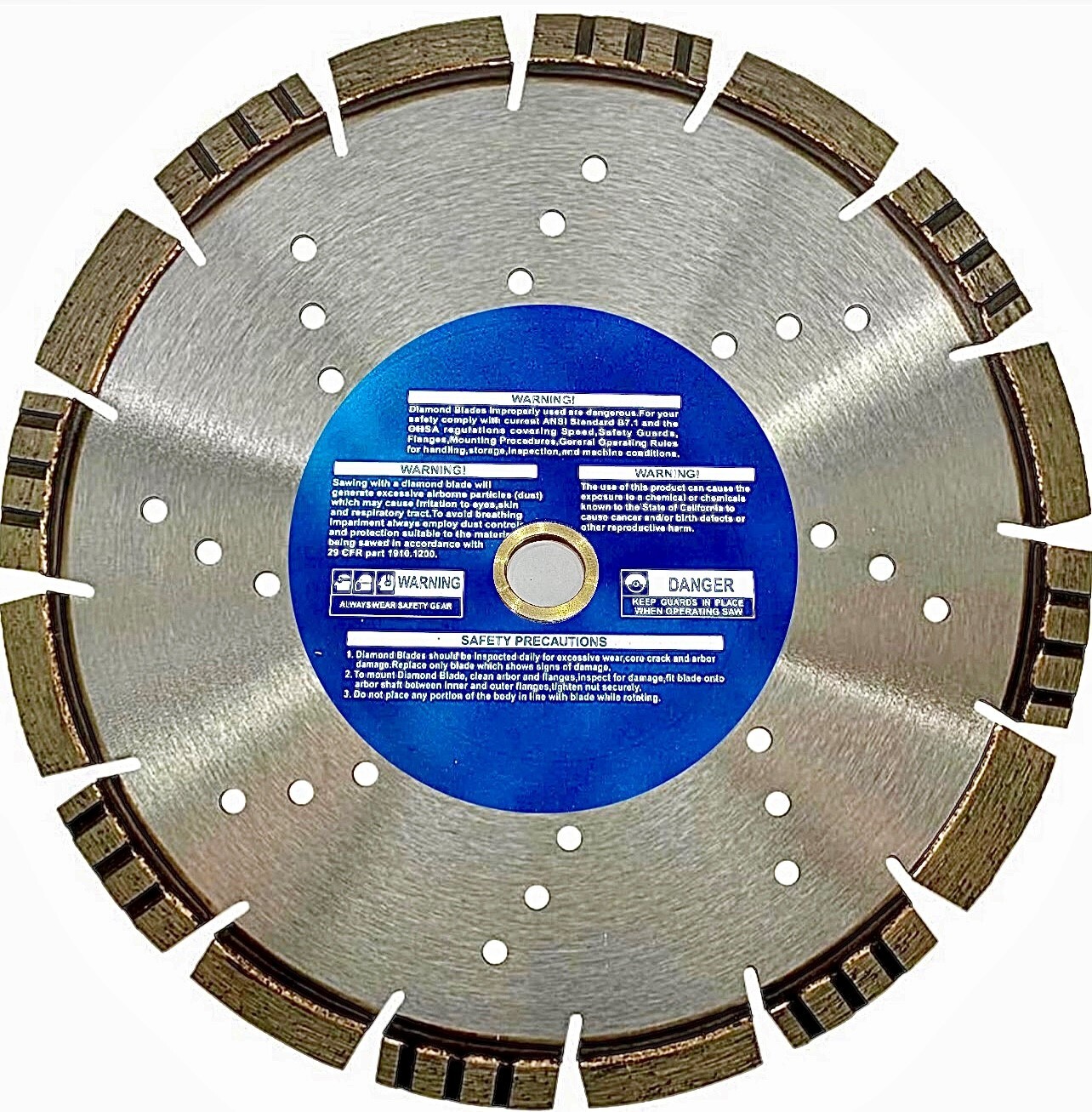 9" Laser Welded Diamond Saw Blade fits cordless saw, electric saw, angle grinder