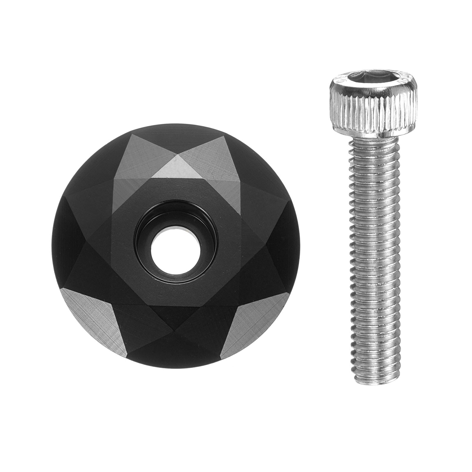 1 1/4" OD Bicycle Headset Stem Top Cap for Mountain Road Bicycle Black