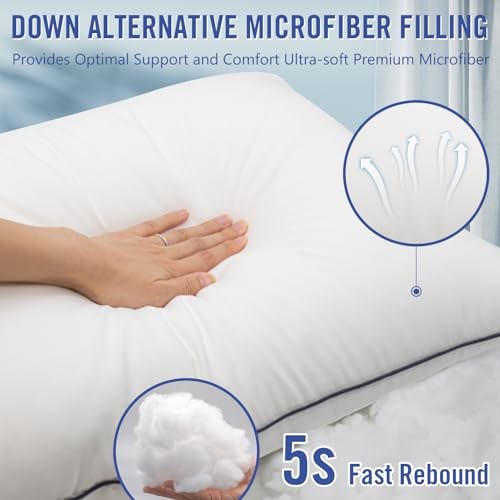 Hotel Collection Bed Pillows for Sleeping 2 Pack Standard Standard (Pack of 2)