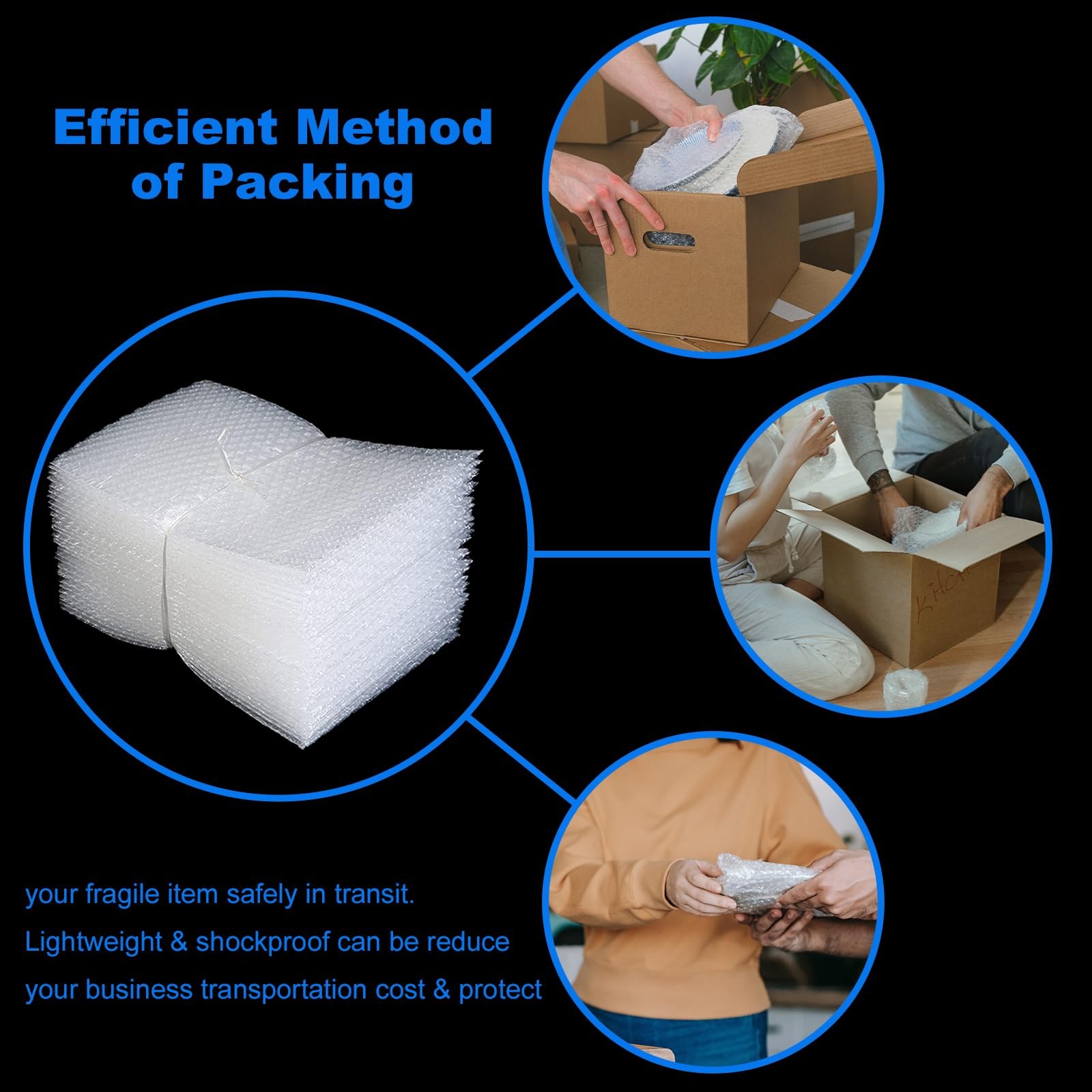 Bubble Pouches Wrap Bag 8 Inch x 10 Inch,30 Pcs Double Wall Thickening Shockp...
