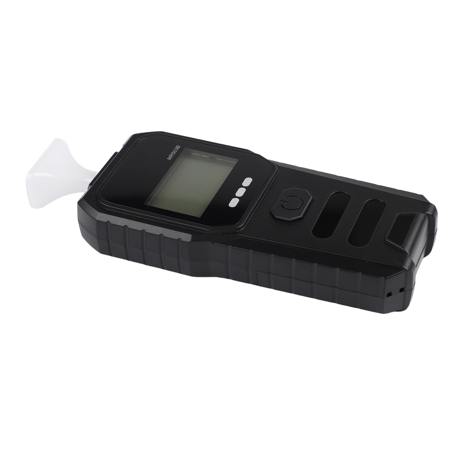 Compact Black Breathalyzer with LED Display and Bilingual Voice Support
