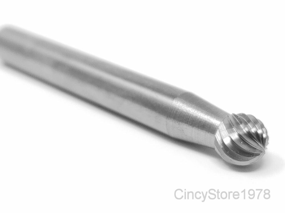SD1S Ball Shape 1/4" Carbide Burr Bur Tool Die Grinder Bit 1/4" Shank