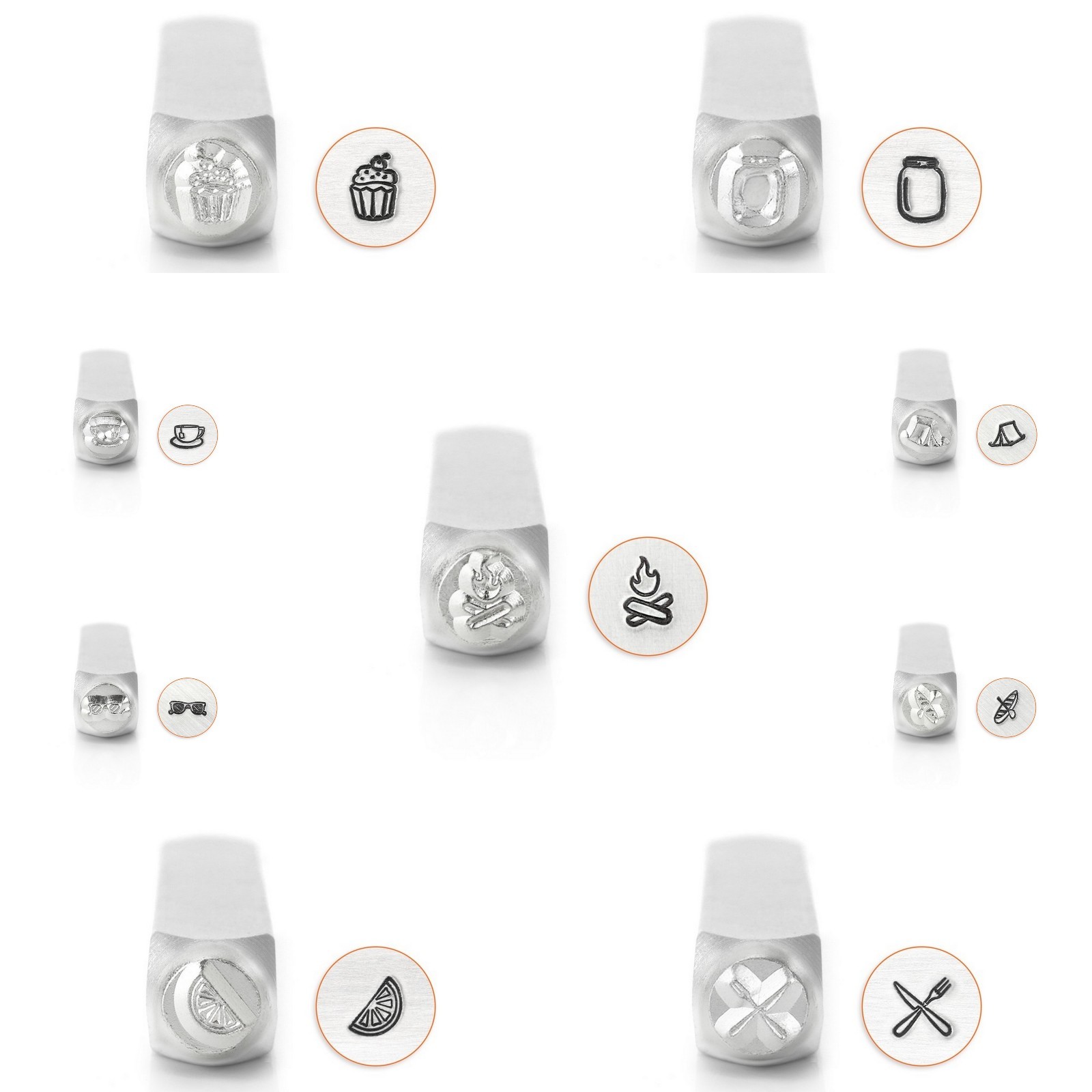 Metal Design Stamps by ImpressArt (Symbols)  6 mm