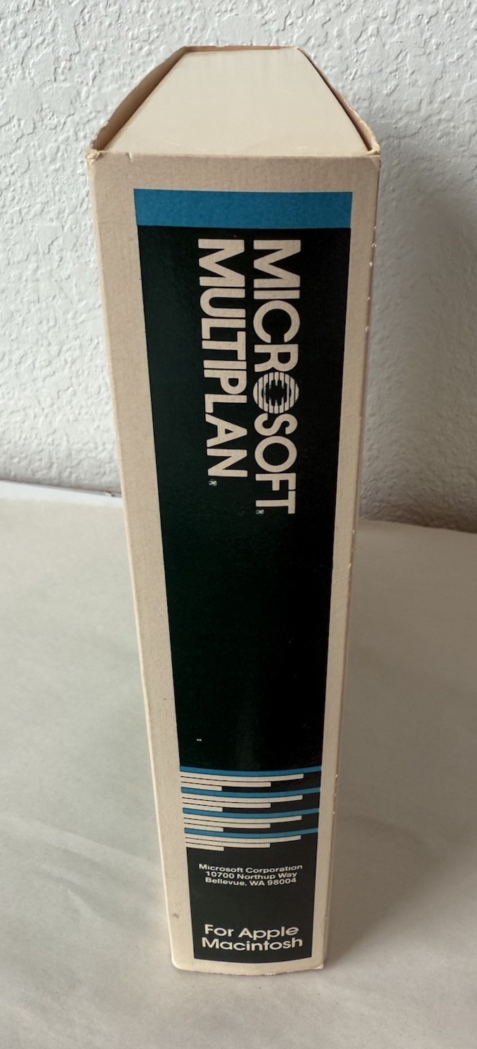 Microsoft MULTIPLAN Electronic Spreadsheet Program Apple Macintosh No Floppy