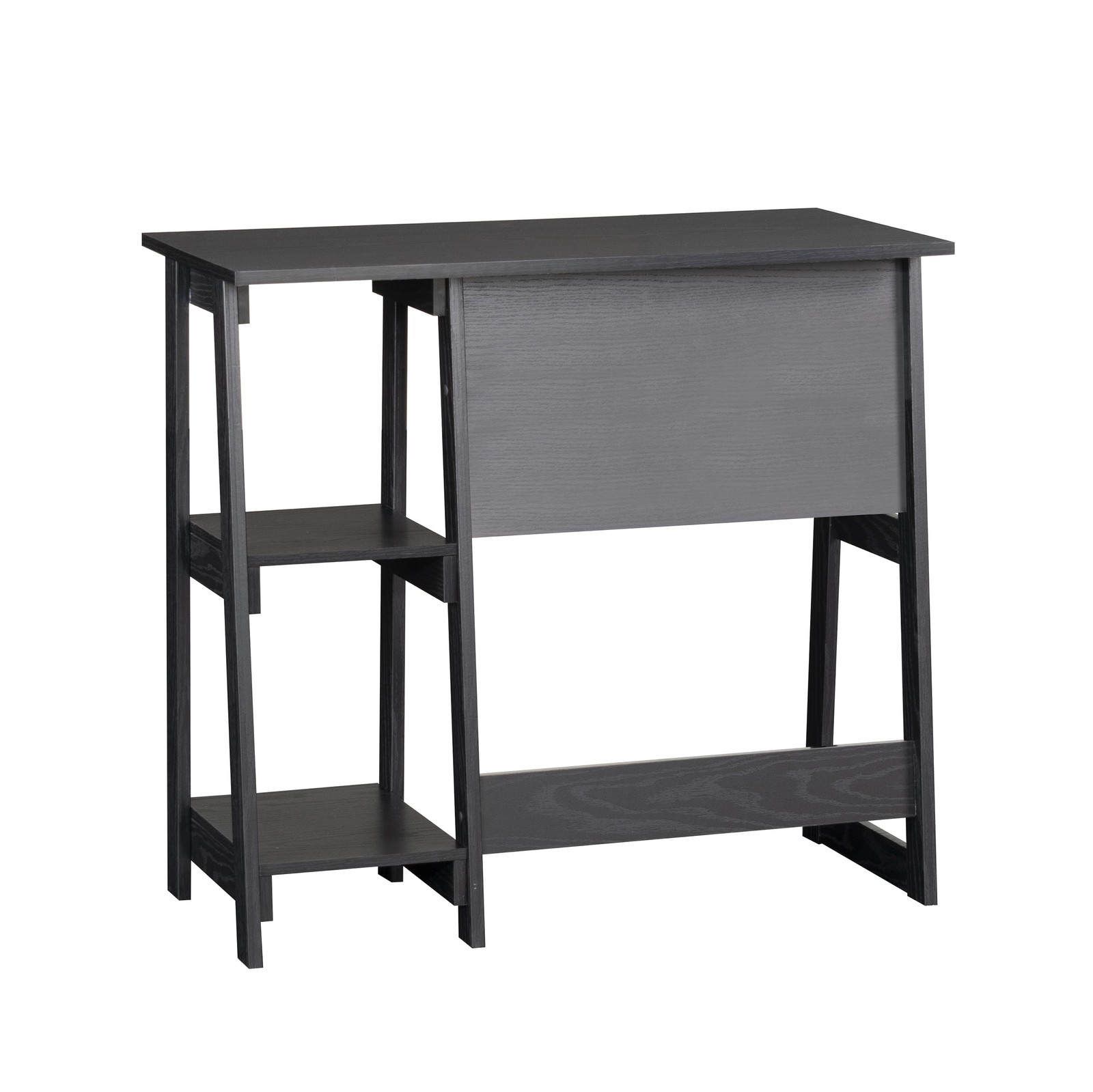 Quick Assembly Desk Black Finish W Modern Design & Space Saving