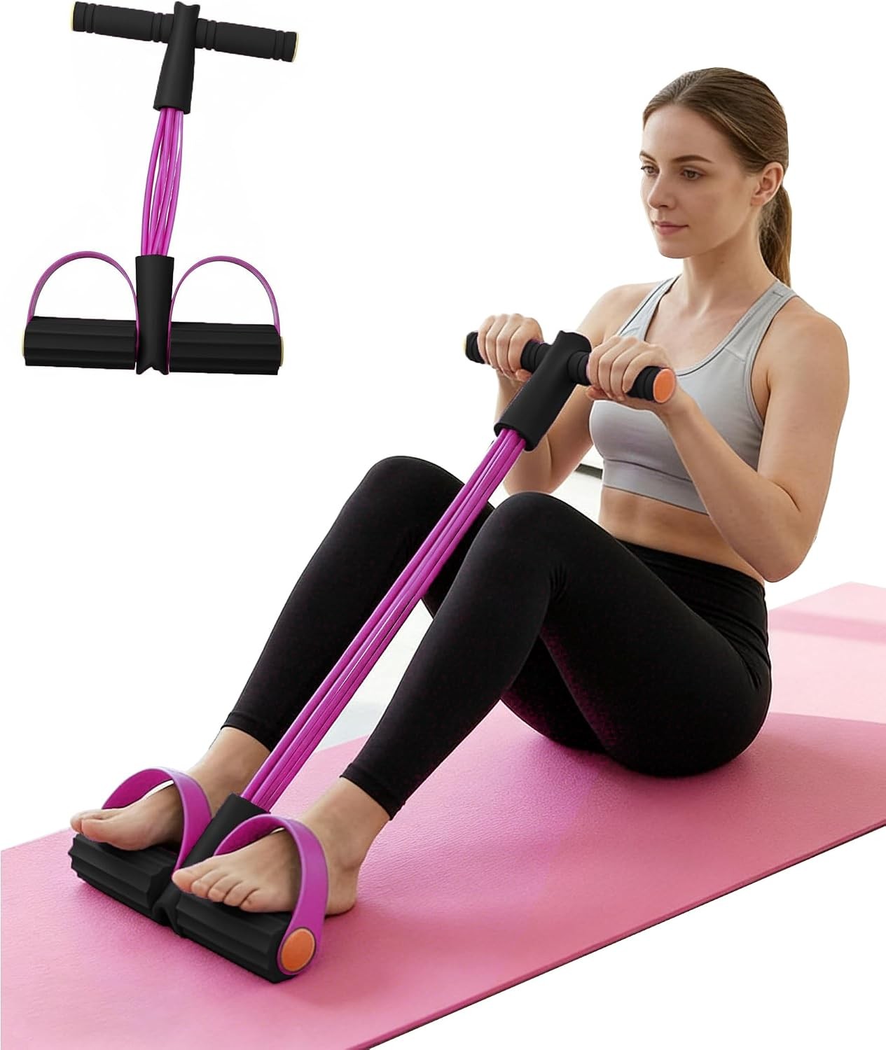 Pedal Resistance Bands with Handles for Home Work Out