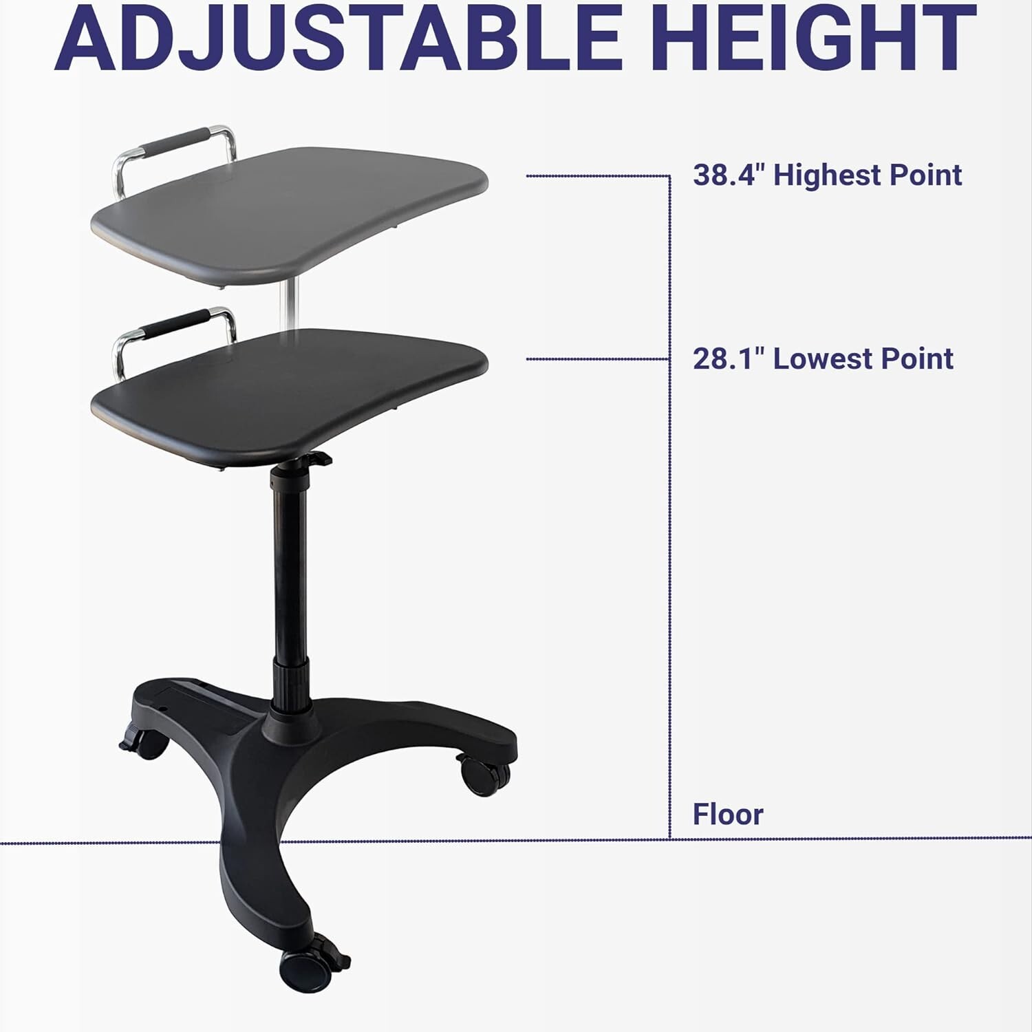 Aidata LPD008P Popdesk Deluxe Mobile Workstation Notebook Cart Eco Version. Does