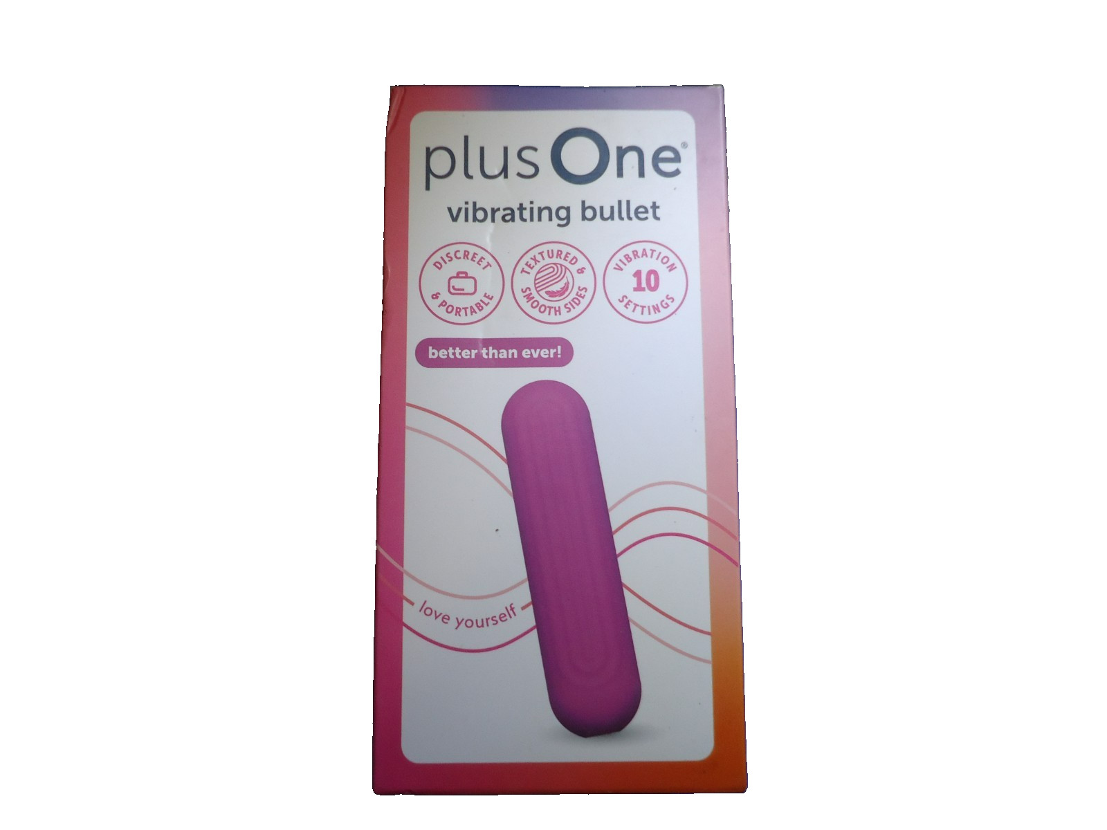 PLUS ONE VIBRATING BULLET SOFT TOUCH MASSAGER 10 VIBRATION NEW IN BOX