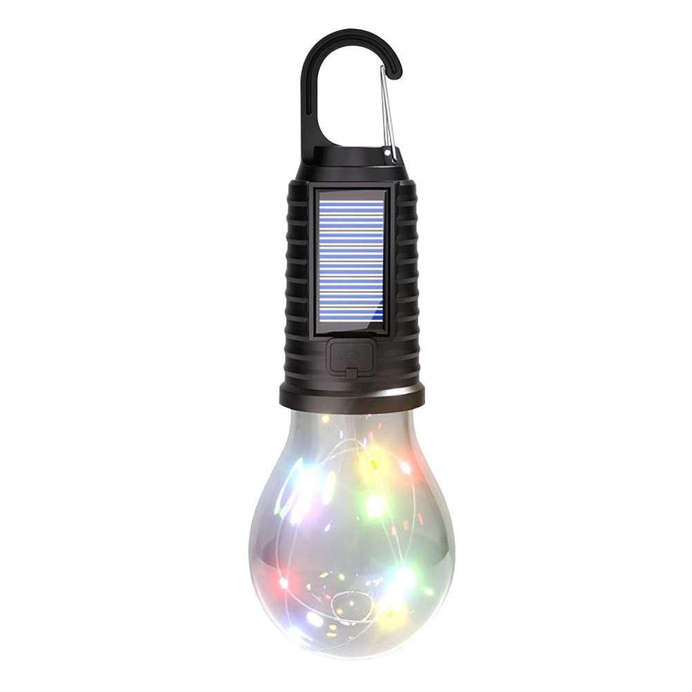 1-10X LED Camping Lamp Solar USB Rechargeable Outdoor Tent Lights Hanging Light